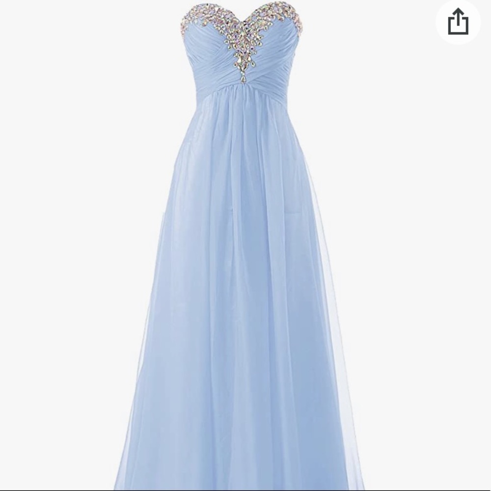 Light Blue Prom Dress Maxi